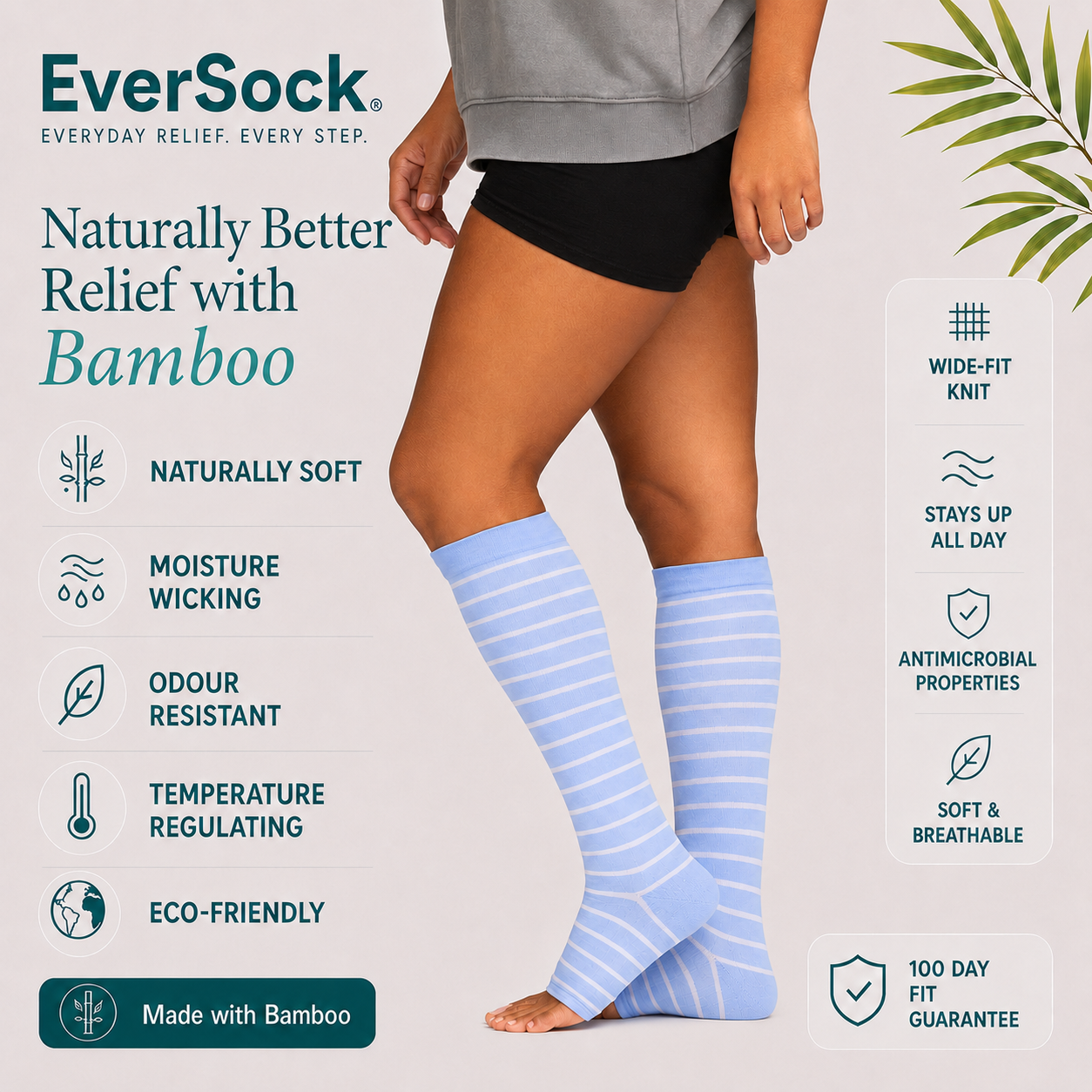 EverSock™ Bamboo Open Toe Compression Socks